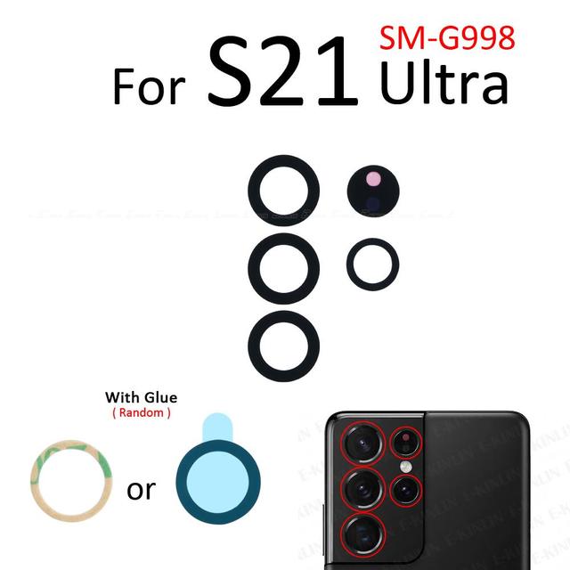 Rear-Camera-Lens-With-Glue-Sticker-For-Samsung-Galaxy S21 Ultra